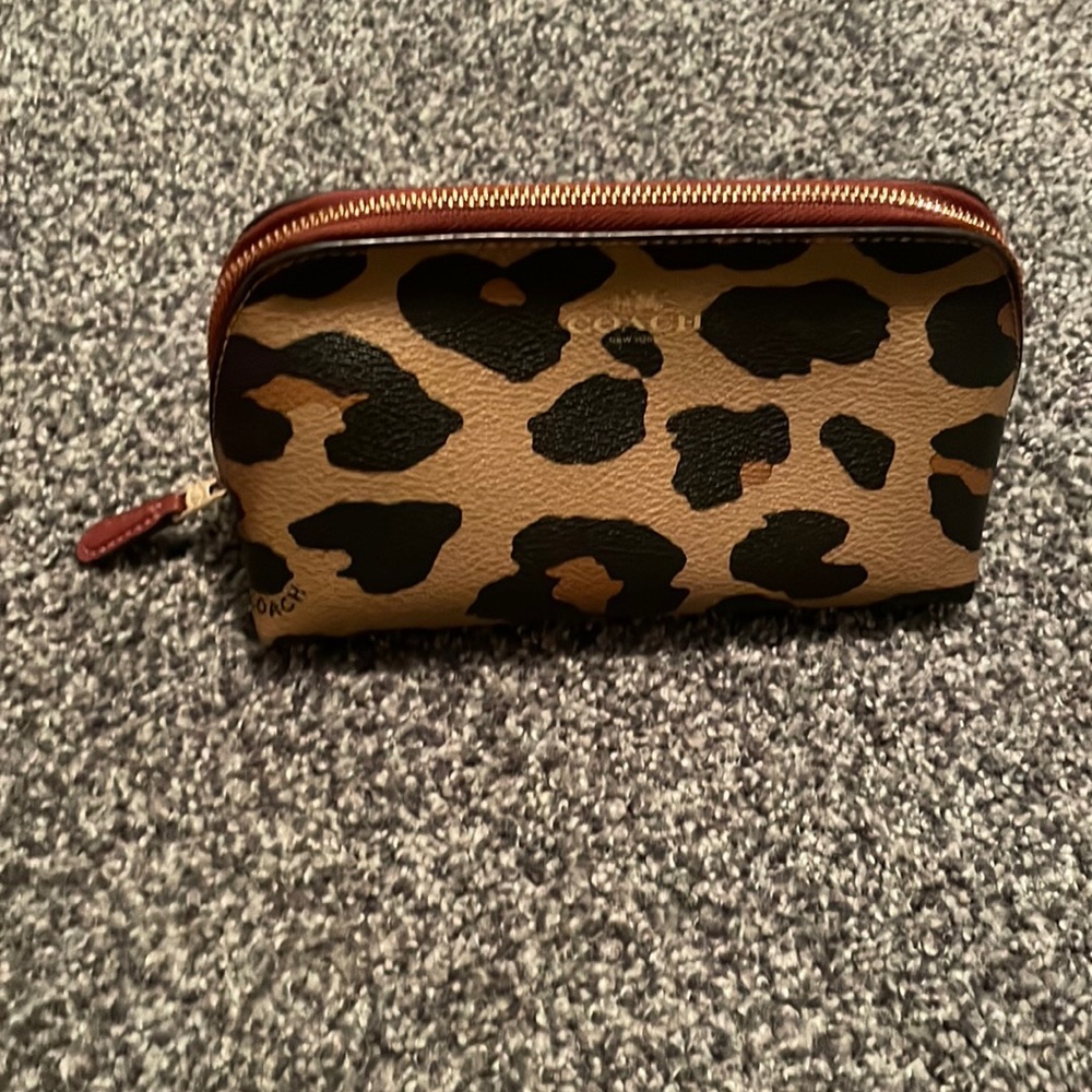 Coach leopard pouch